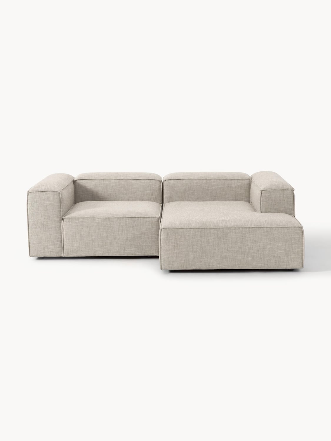 Lennon Modular Corner Sofa (2-seater) in Linen Blend — Oatmeal