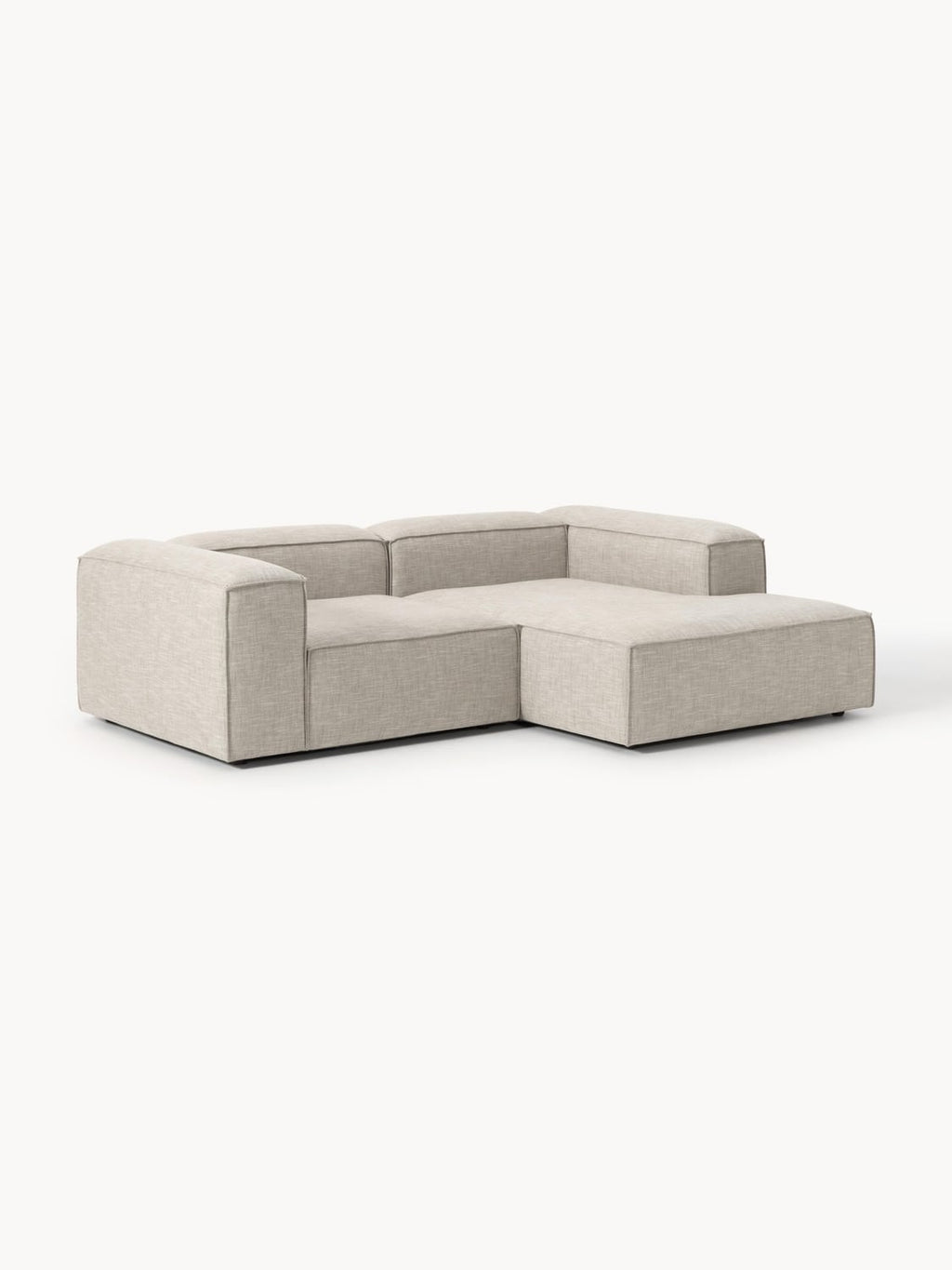 Lennon Modular Corner Sofa (2-seater) in Linen Blend — Oatmeal