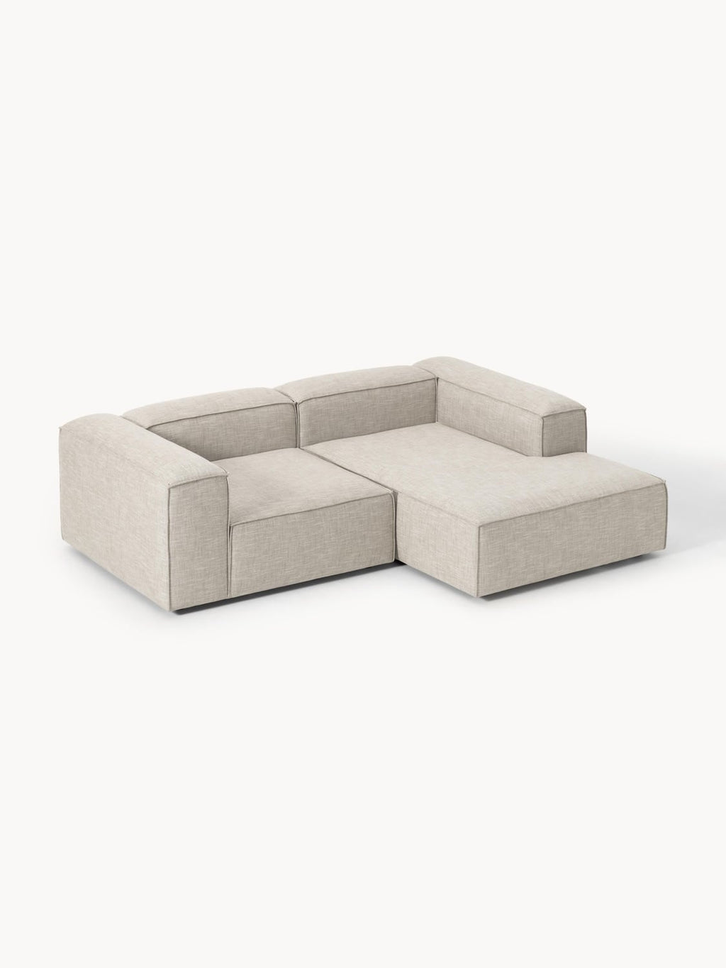 Lennon Modular Corner Sofa (2-seater) in Linen Blend — Oatmeal