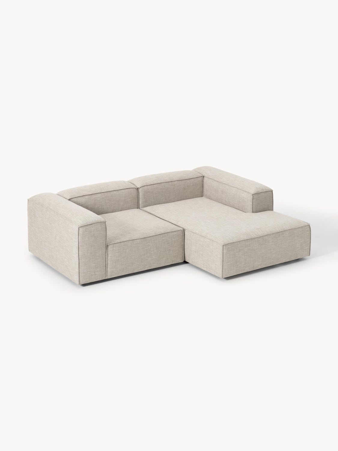 Lennon Modular Corner Sofa (2-seater) in Linen Blend — Oatmeal