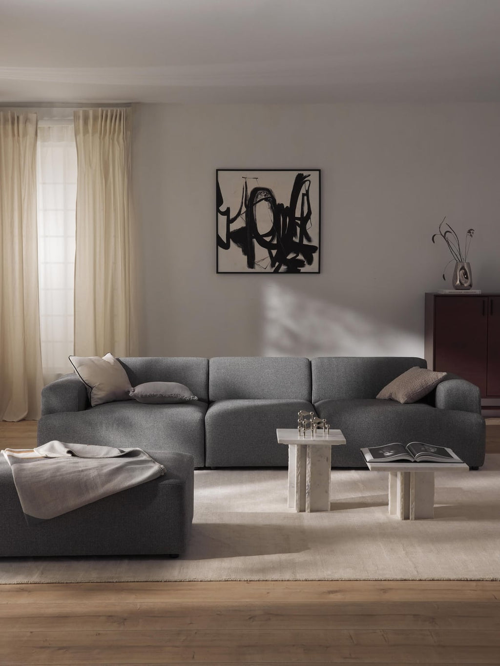 Melva Sofa (4-seater) — Slate Grey