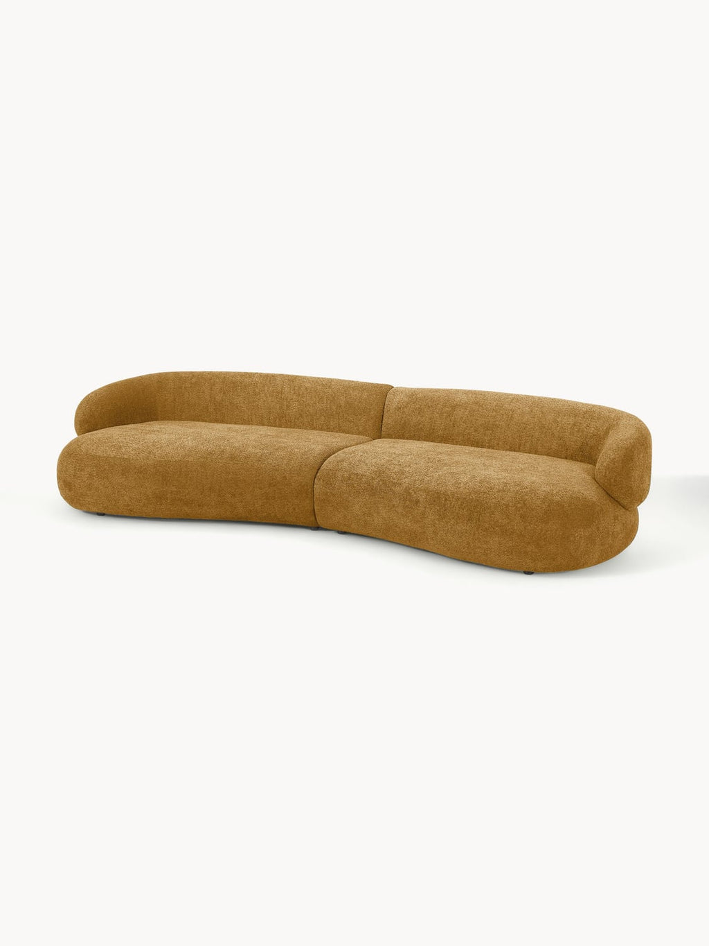 Alba Sofa (4-seater) in Teddy Bouclé — Caramel