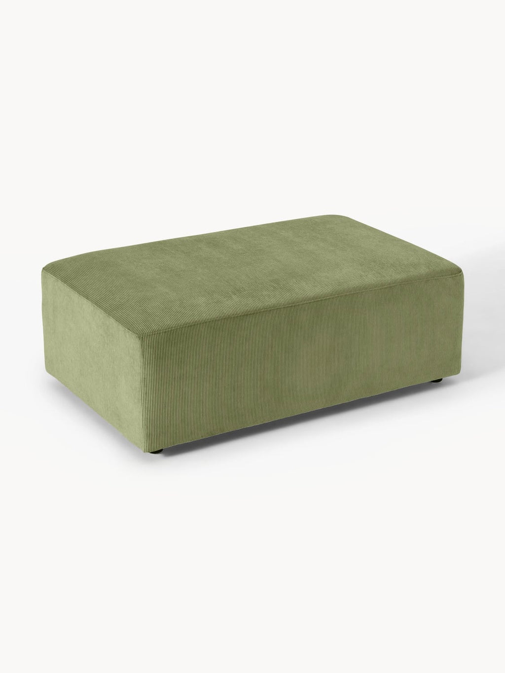 Melva XL Sofa Ottoman in Corduroy, B 116 x T 72 cm — Olive