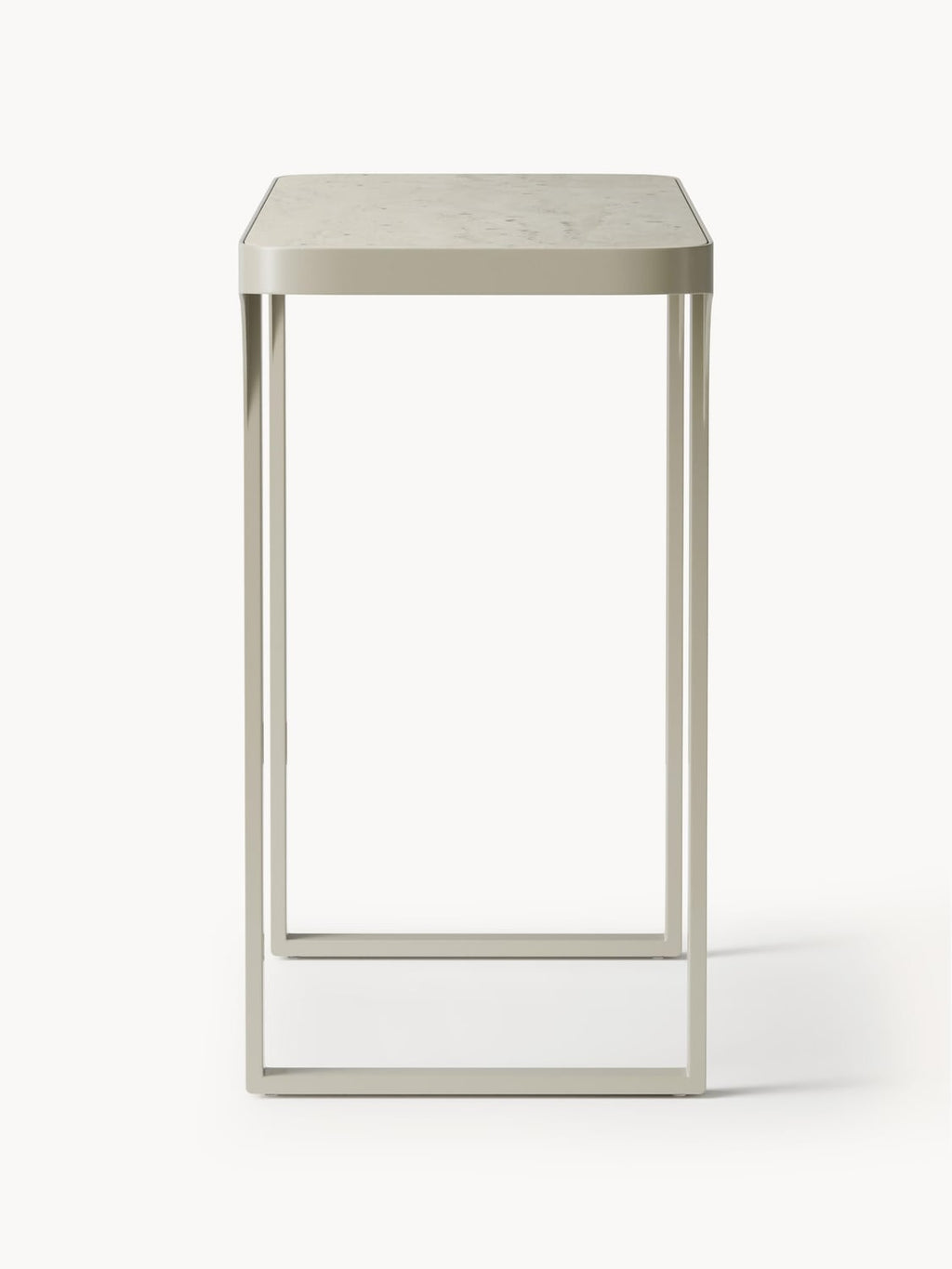 Bella Console Table in Travertine Look — Pearl Grey