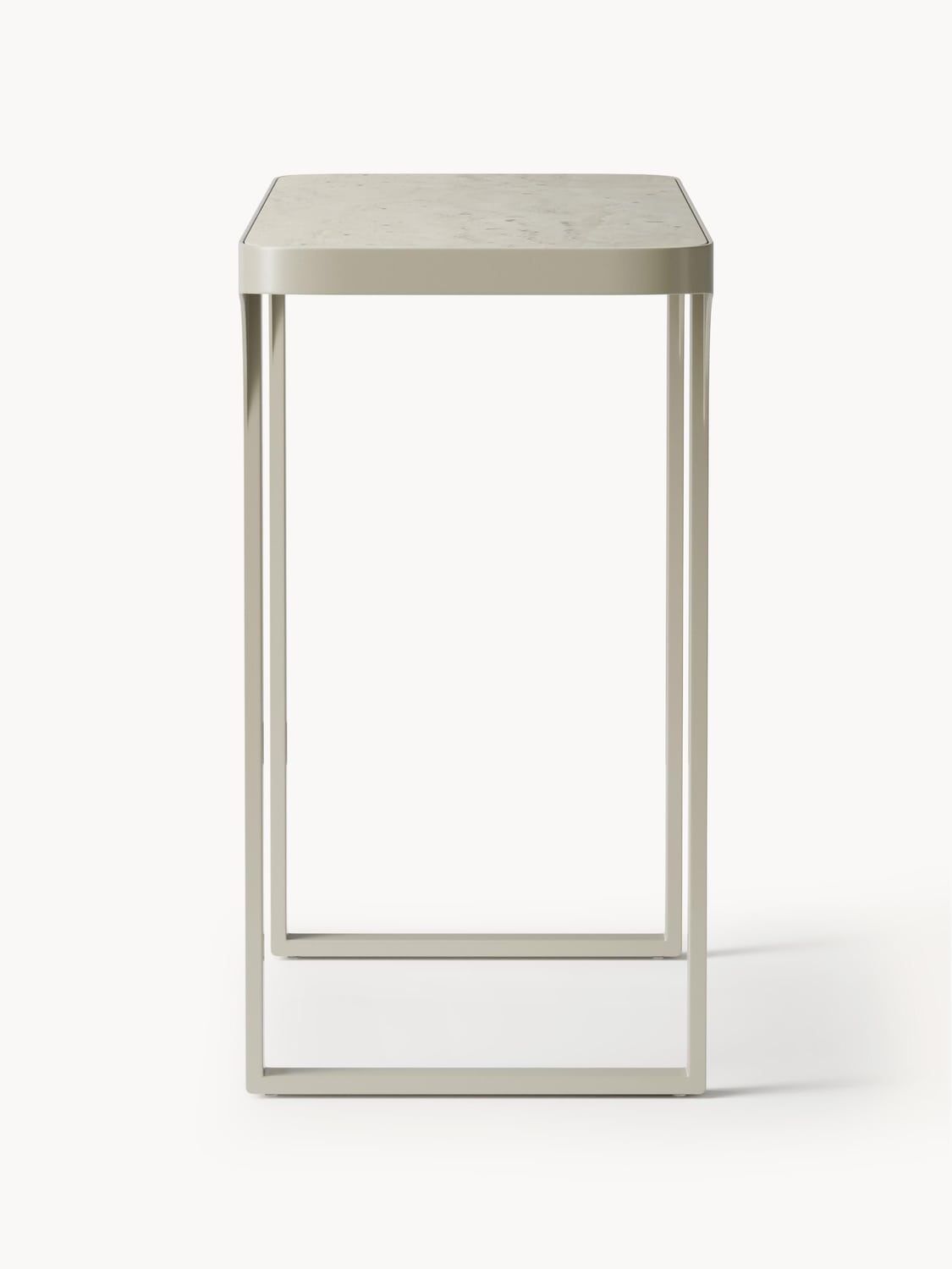 Bella Console Table in Travertine Look — Pearl Grey
