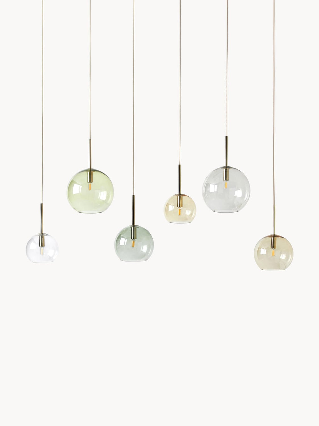 Raquel Large Glass Globe Pendant Light — Off-White