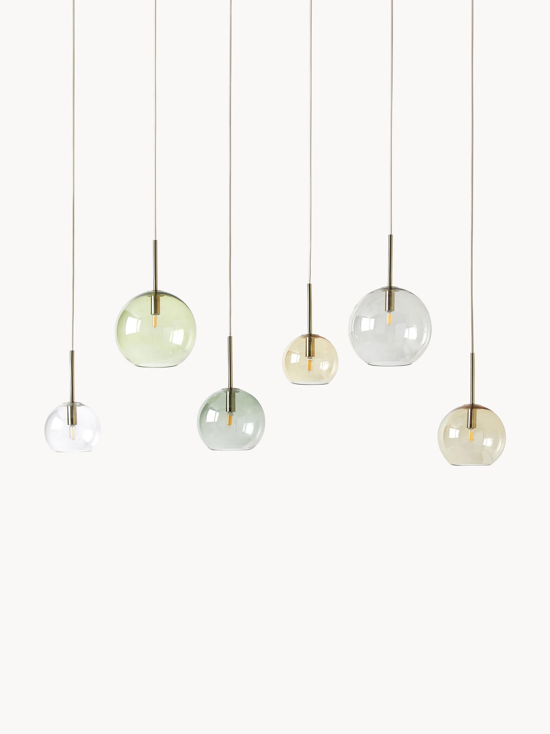 Raquel Large Glass Globe Pendant Light — Off-White