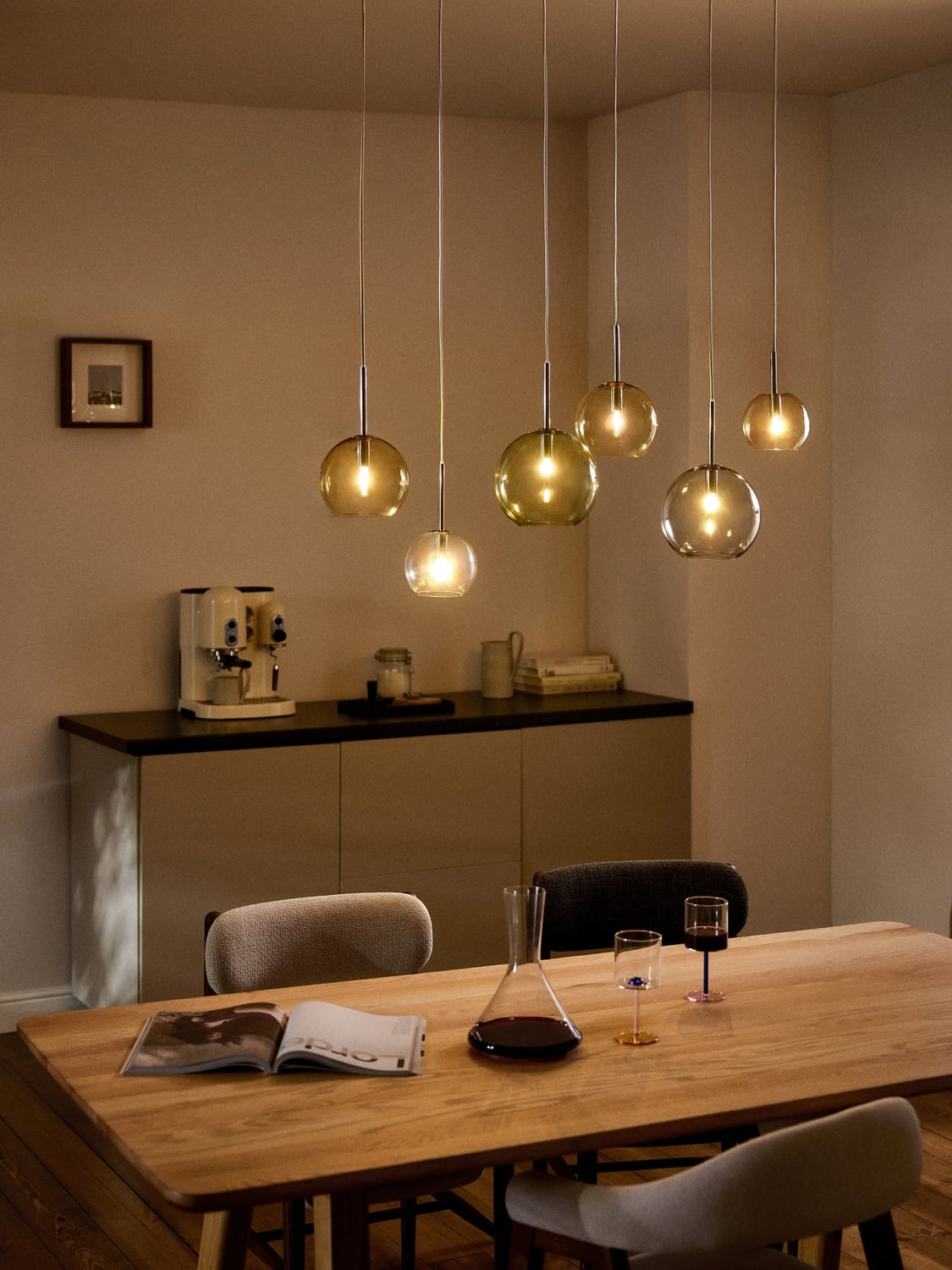 Raquel Large Glass Globe Pendant Light — Off-White