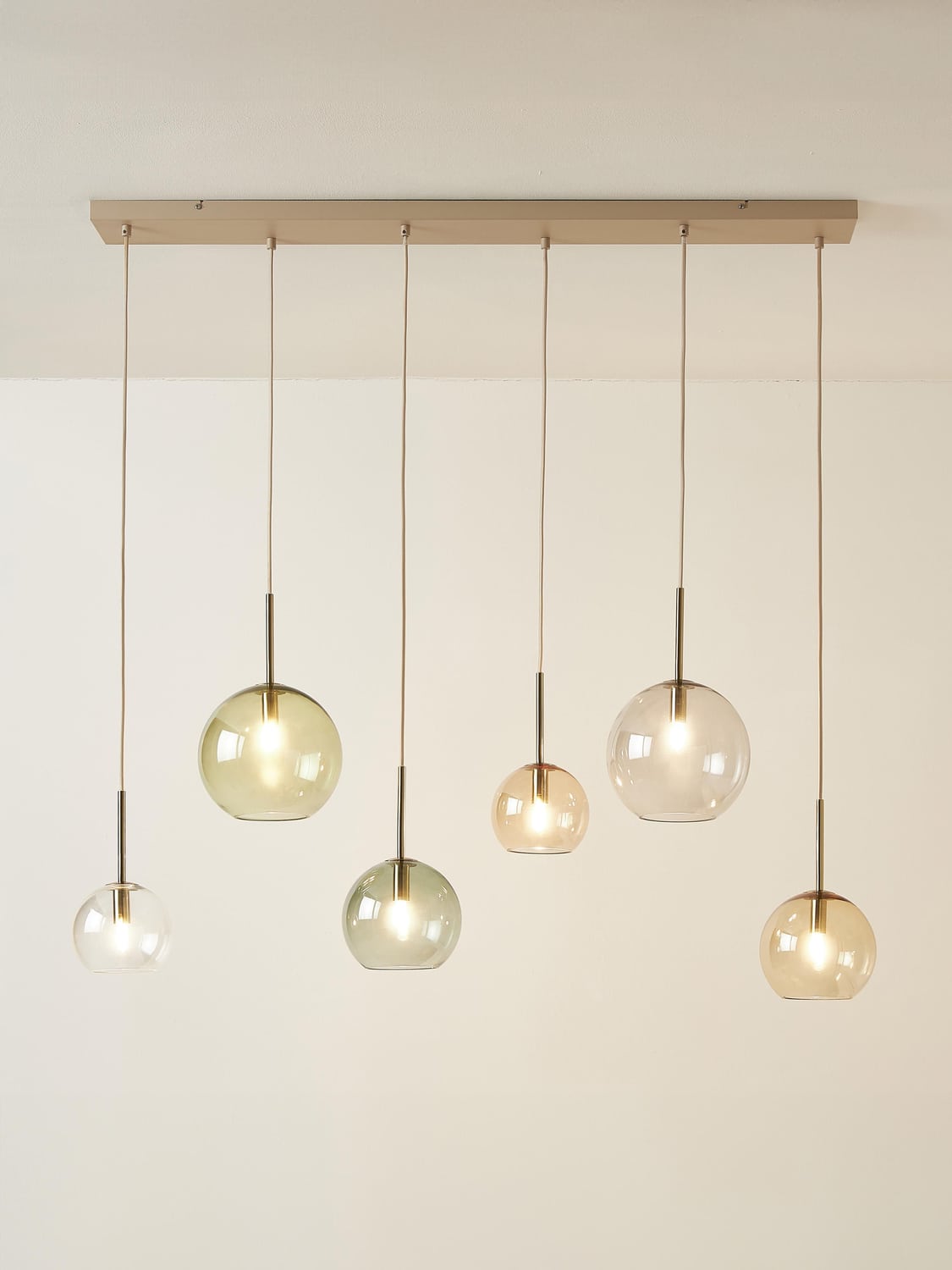 Raquel Large Glass Globe Pendant Light — Off-White