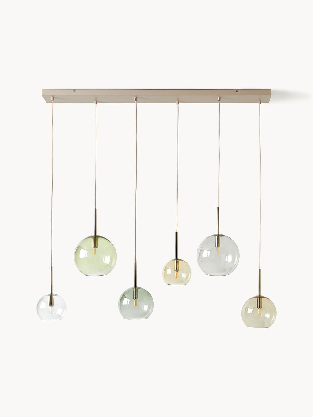 Raquel Large Glass Globe Pendant Light — Off-White