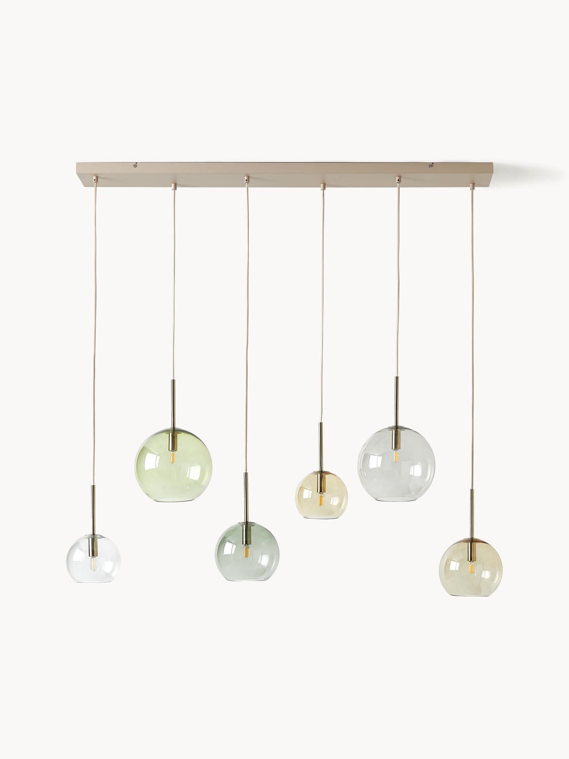 Raquel Large Glass Globe Pendant Light — Off-White