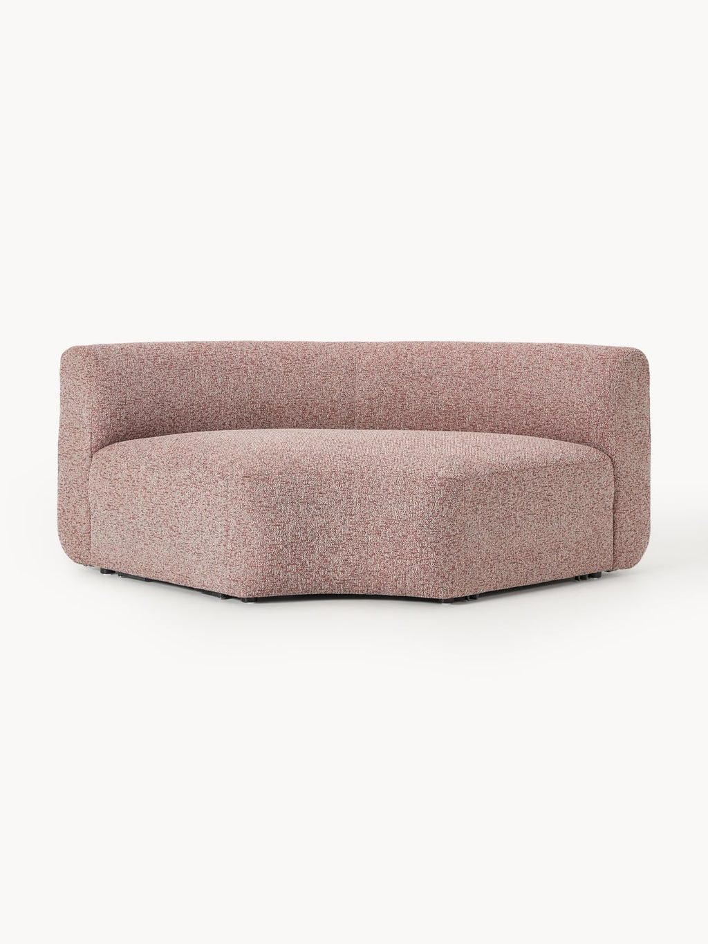 Sofia Round Bouclé Corner Module — Warm Grey