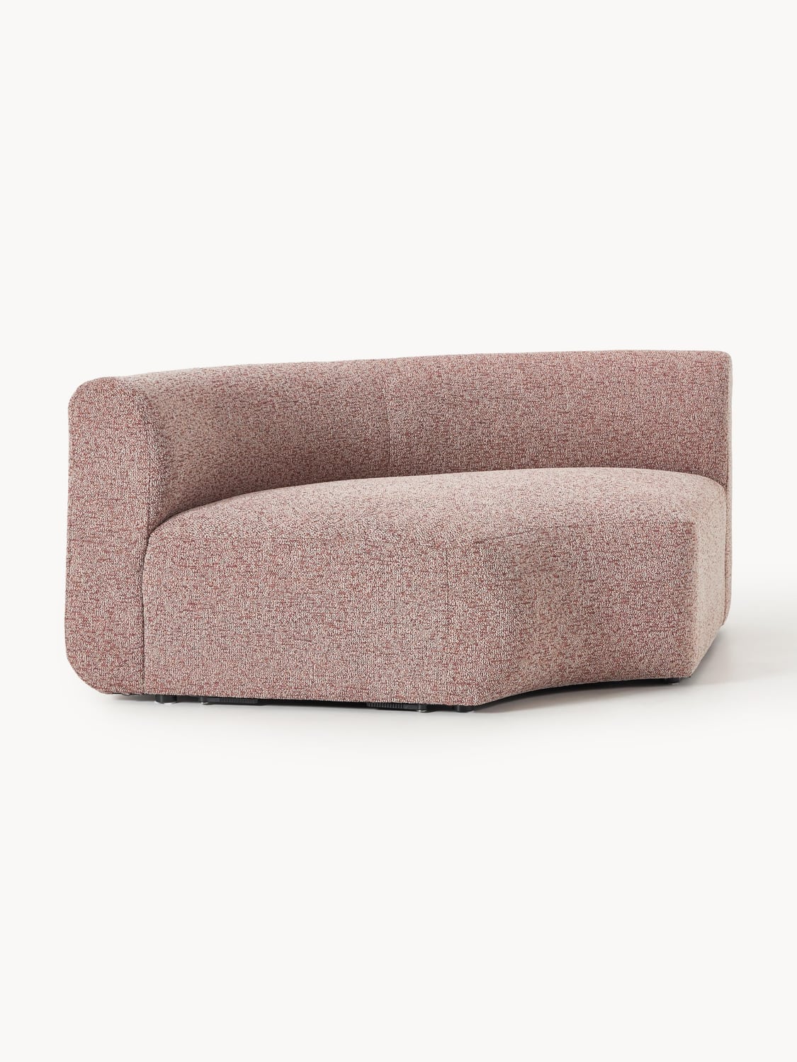 Sofia Round Bouclé Corner Module — Warm Grey