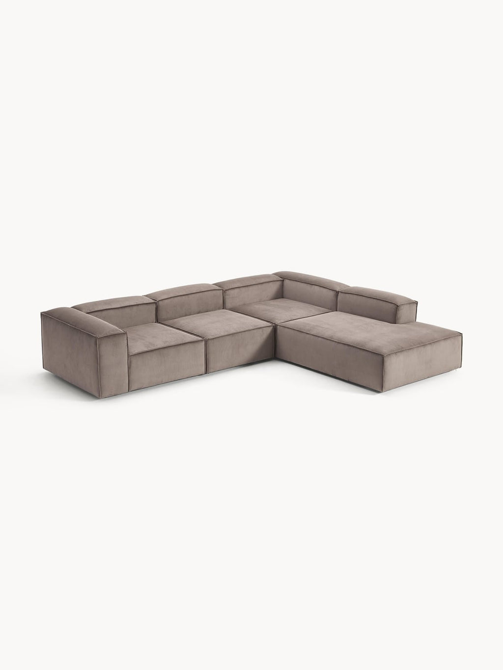 Lennon Modular XL Corner Sofa (4-seater) in Corduroy — Taupe
