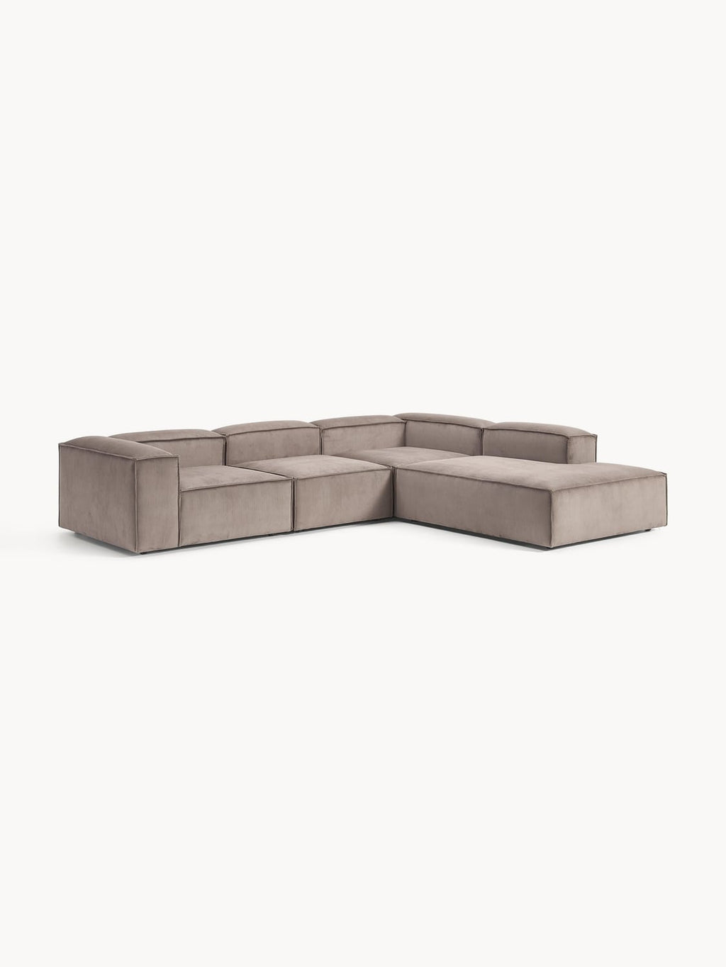 Lennon Modular XL Corner Sofa (4-seater) in Corduroy — Taupe