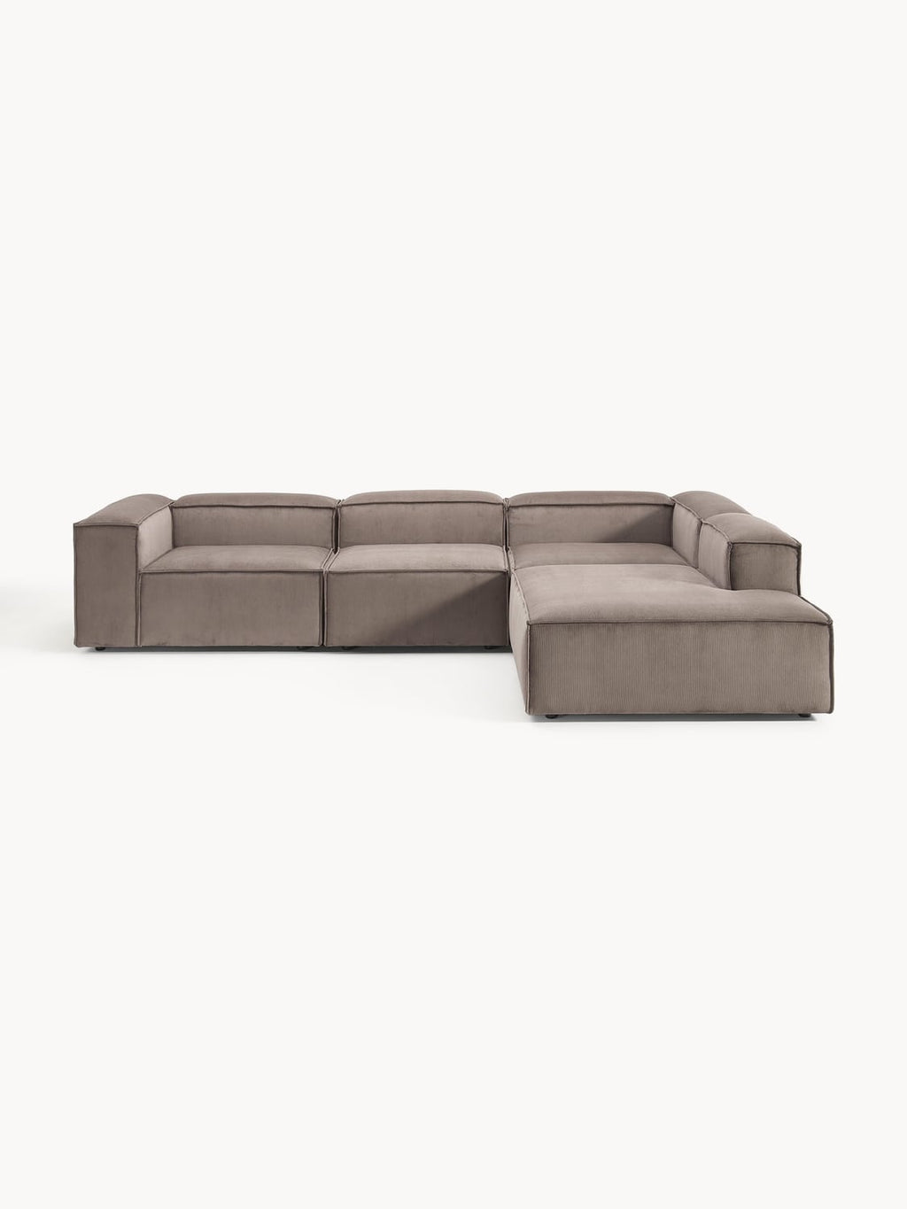 Lennon Modular XL Corner Sofa (4-seater) in Corduroy — Taupe
