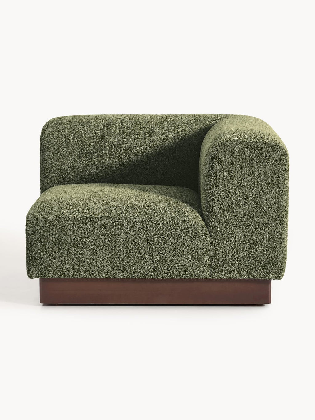 Natalie Corner Module in Teddy Bouclé — Brown