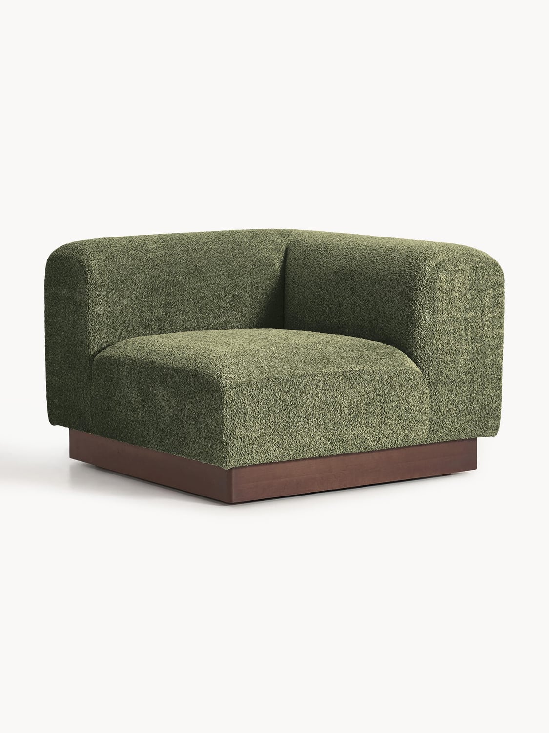Natalie Corner Module in Teddy Bouclé — Brown