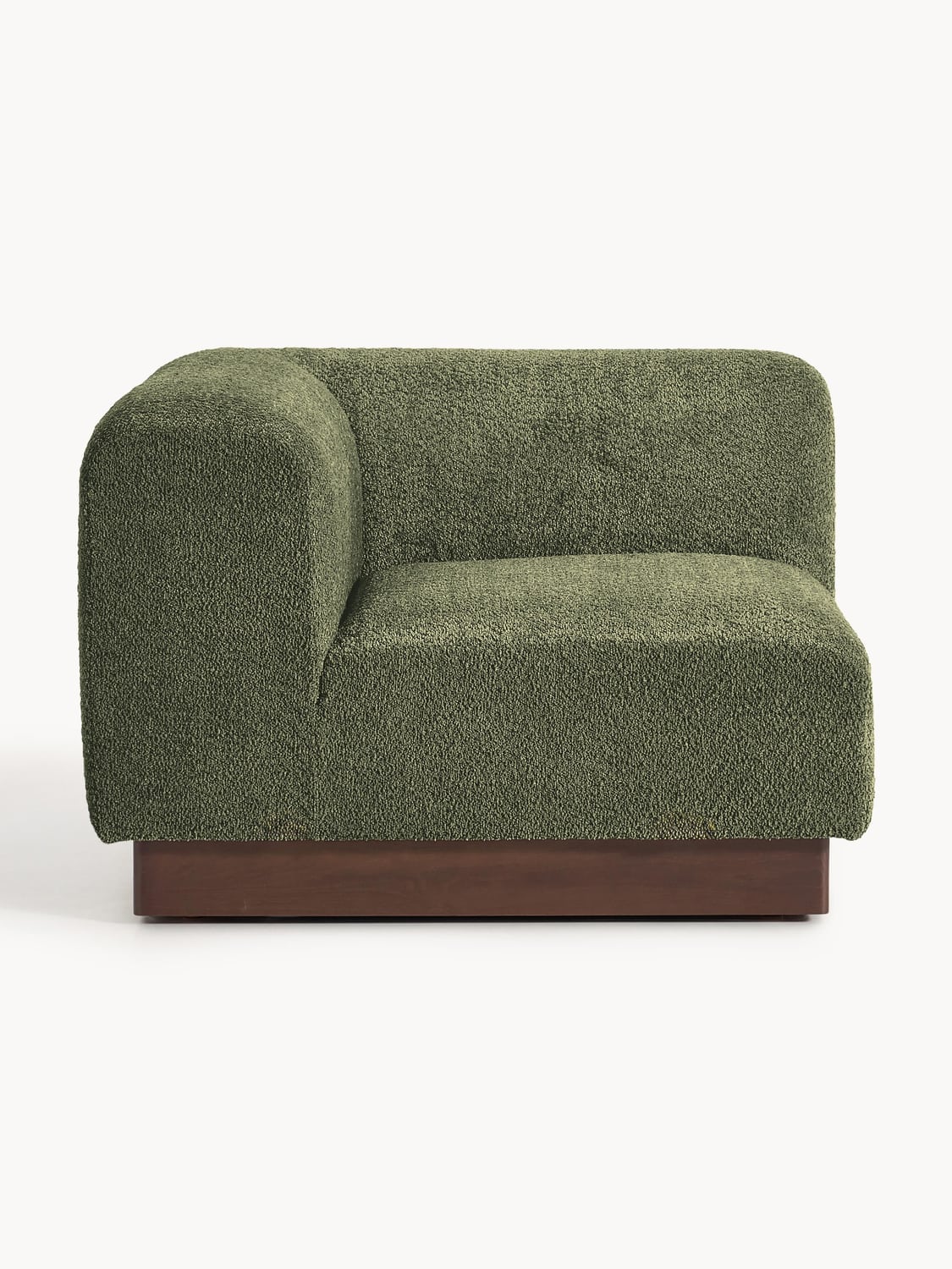 Natalie Corner Module in Teddy Bouclé — Brown