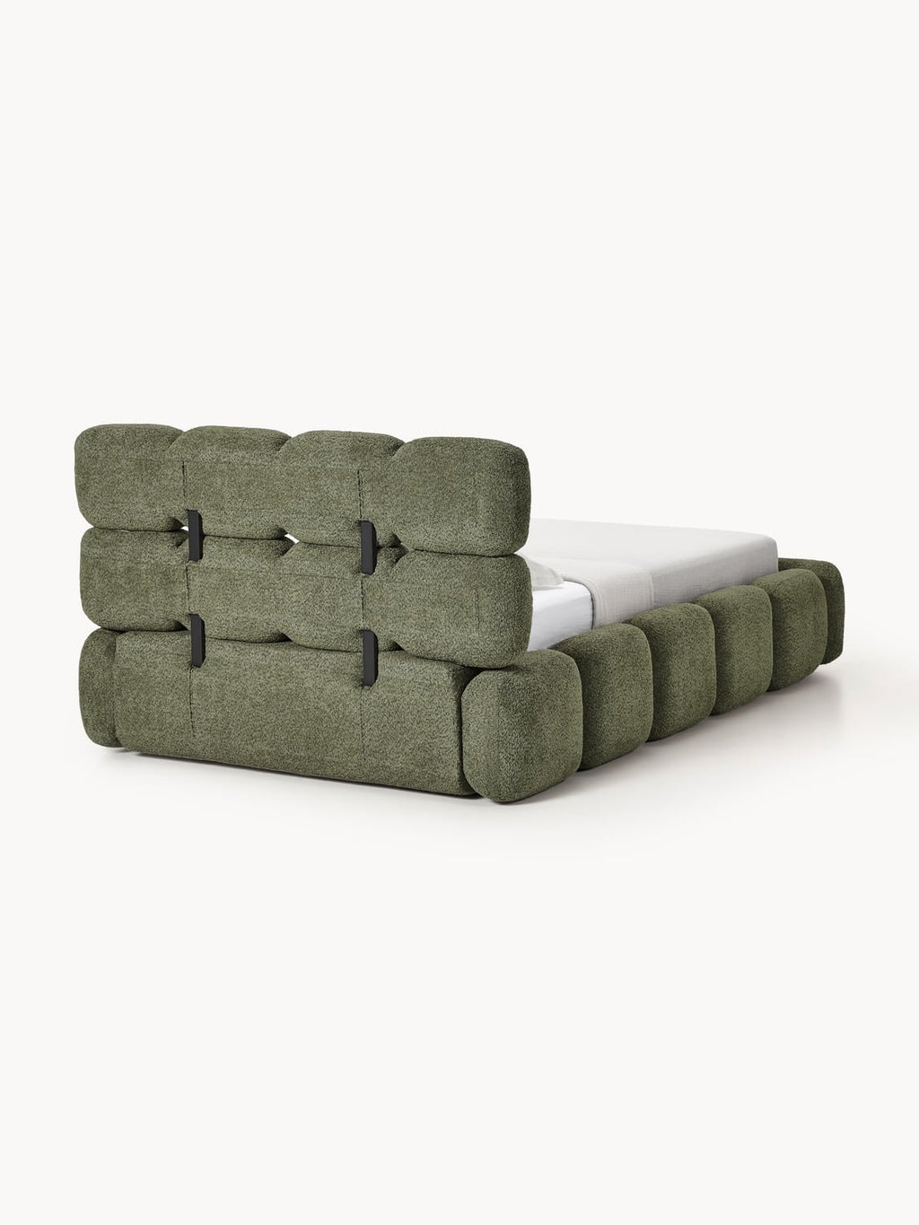 Tayla Single Bed in Teddy Bouclé — Taupe