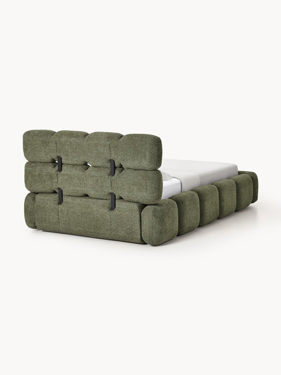 Tayla Single Bed in Teddy Bouclé — Taupe