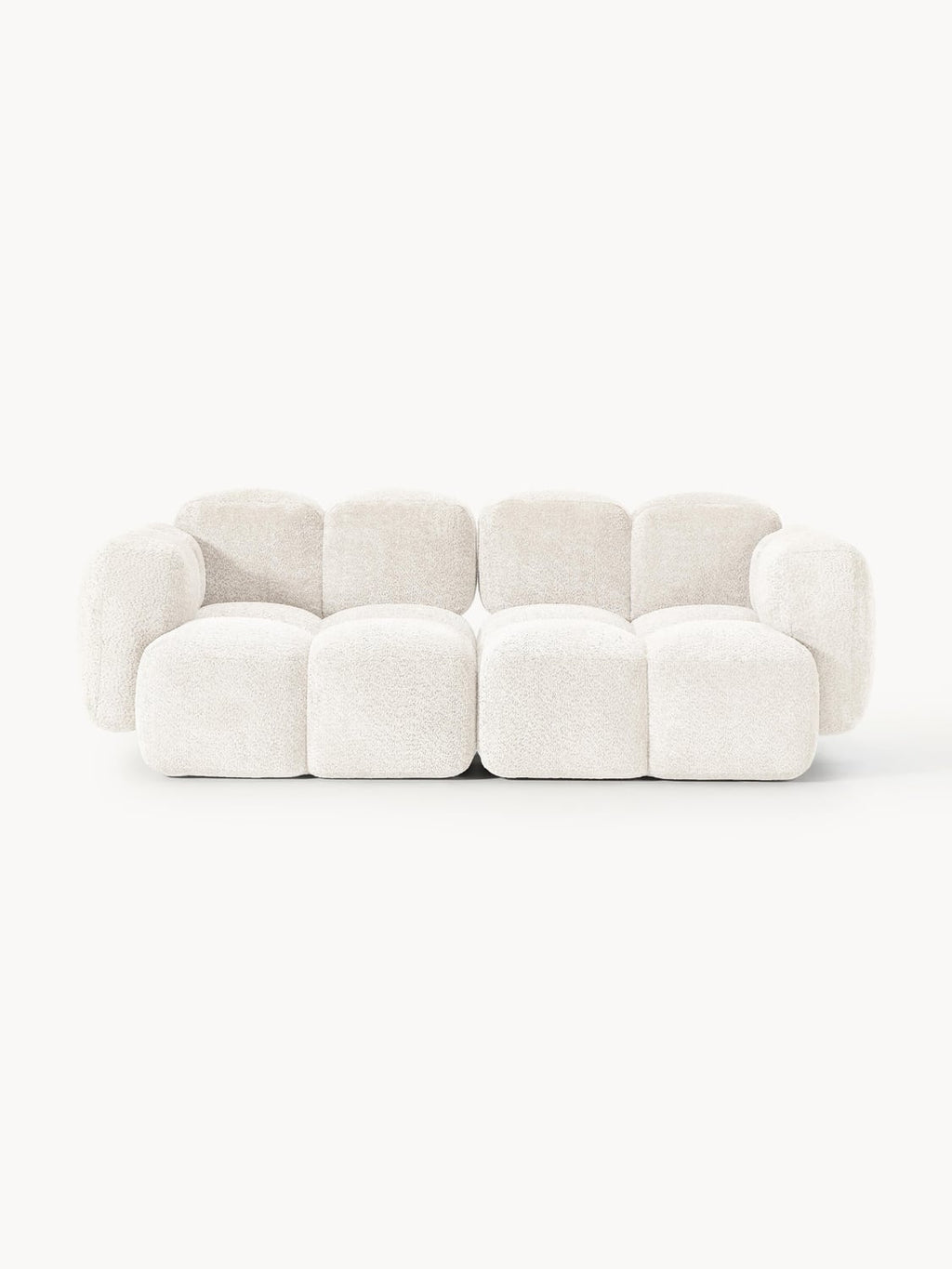 Tayla Modular Sofa (3-seater) in Teddy Bouclé — Off-White