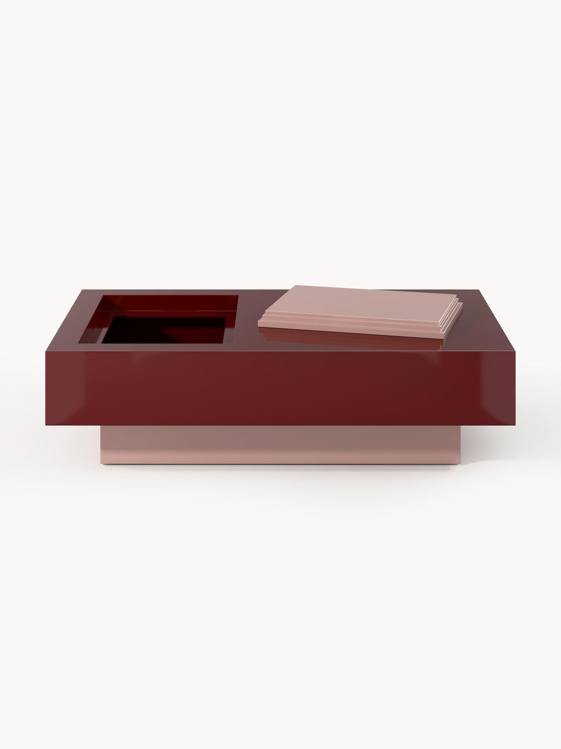 Alessa Coffee Table with Storage, B 120 cm — Dark Grey