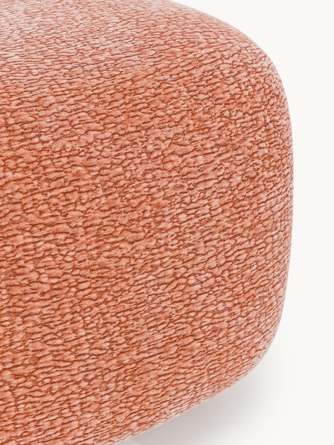 Wolke Oval Sofa Ottoman — Terracotta