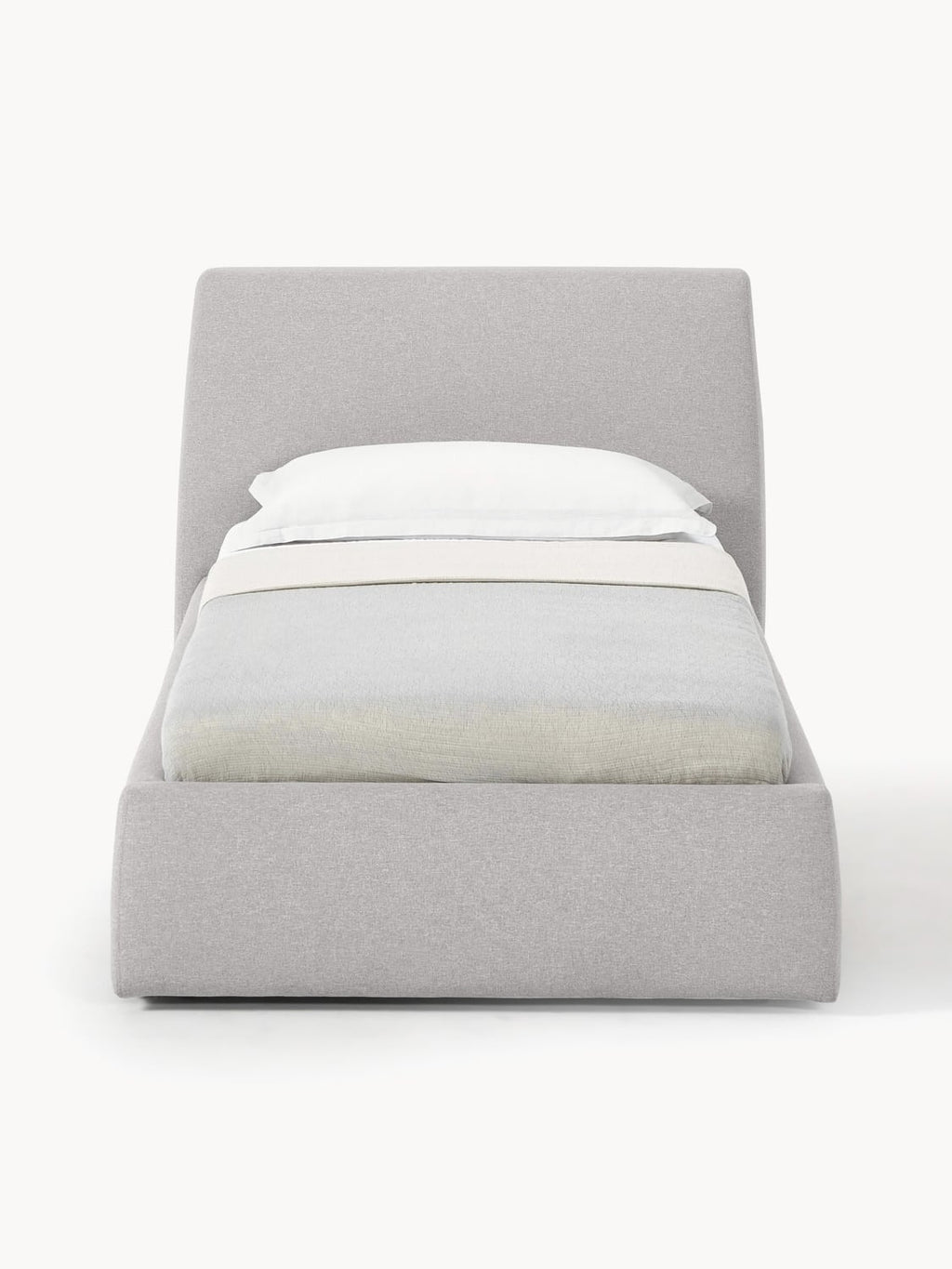 Cloud Single Bed with Storage — Pearl Grey