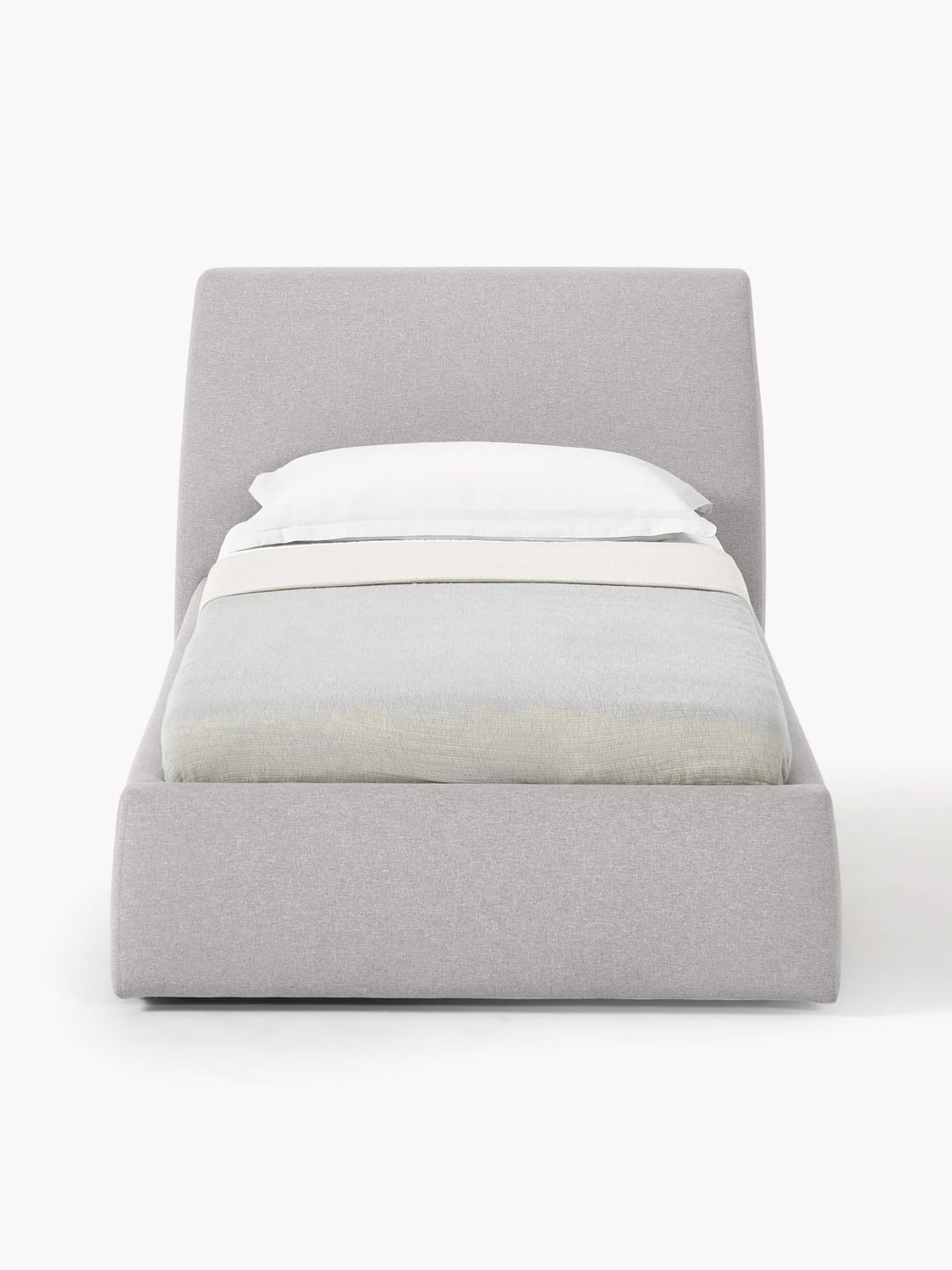 Cloud Single Bed with Storage — Pearl Grey