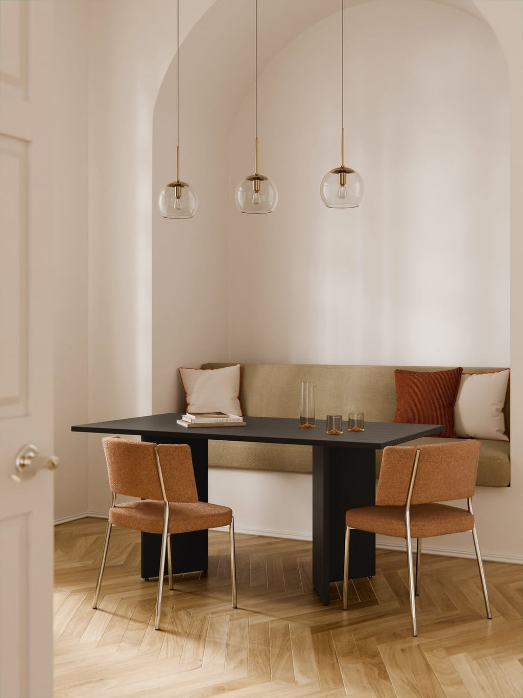 Toni Wood-Dining Table, in various sizes — Dark Grey