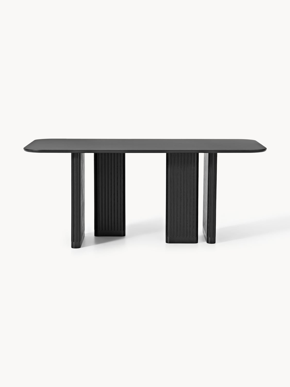 Jolka Dining Table in Oak, in various sizes — Dark Grey