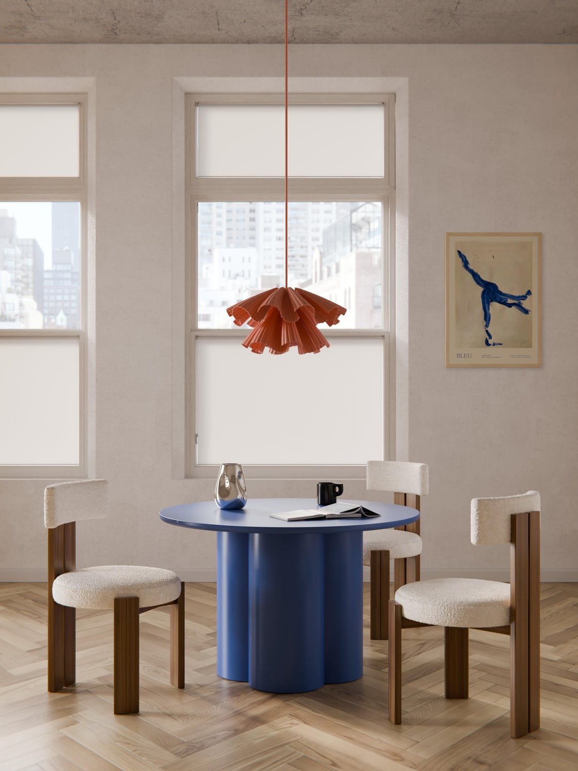Keva Round Dining Table, Ø 120 cm — Petrol