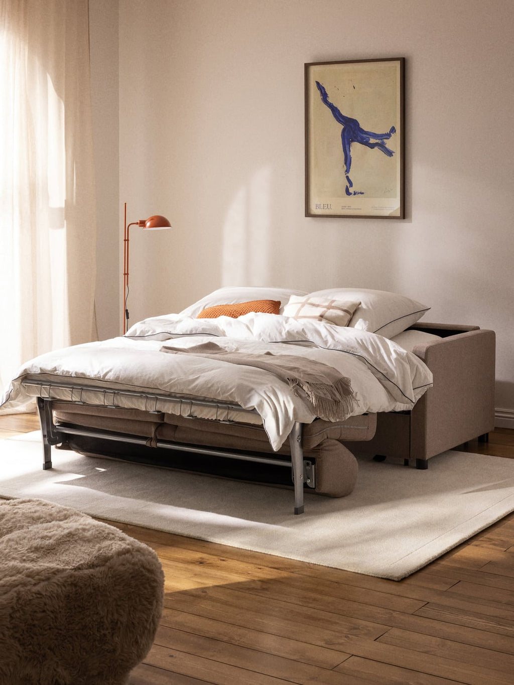 Morgan Sofa Bed with Mattress (2-seater) — Taupe