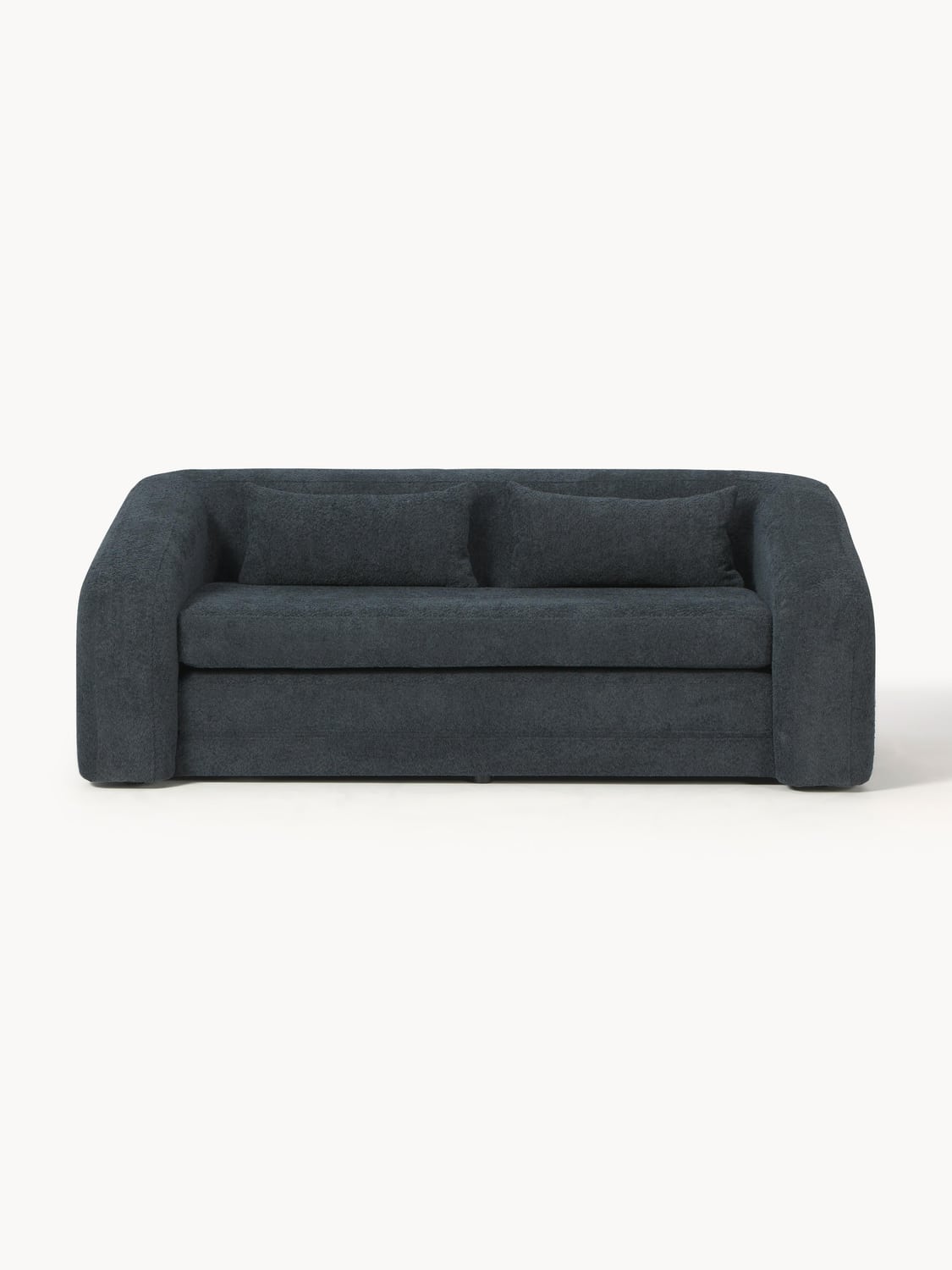 Eliot Sofa Bed (2-seater) in Teddy Bouclé — Graphite