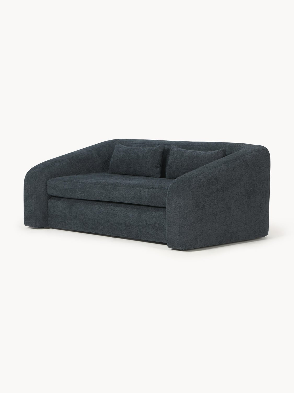 Eliot Sofa Bed (2-seater) in Teddy Bouclé — Graphite