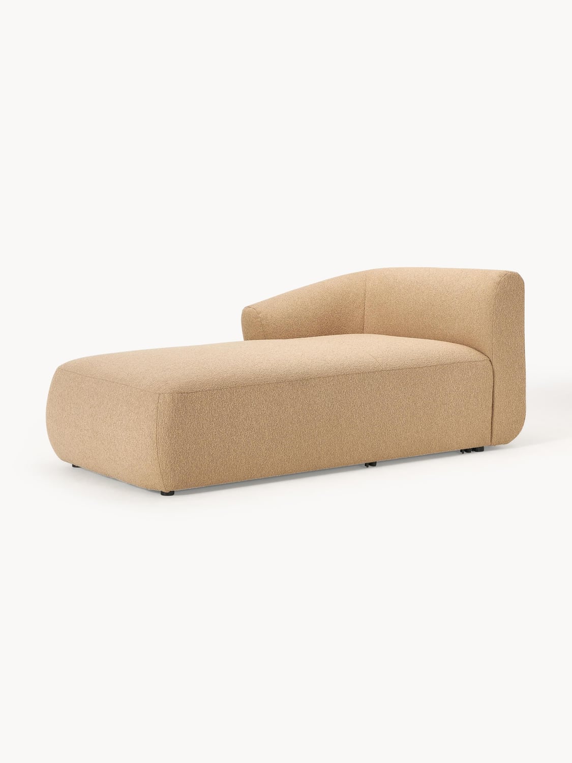 Sofia Bouclé-Chaise-Corner Module — Warm Grey