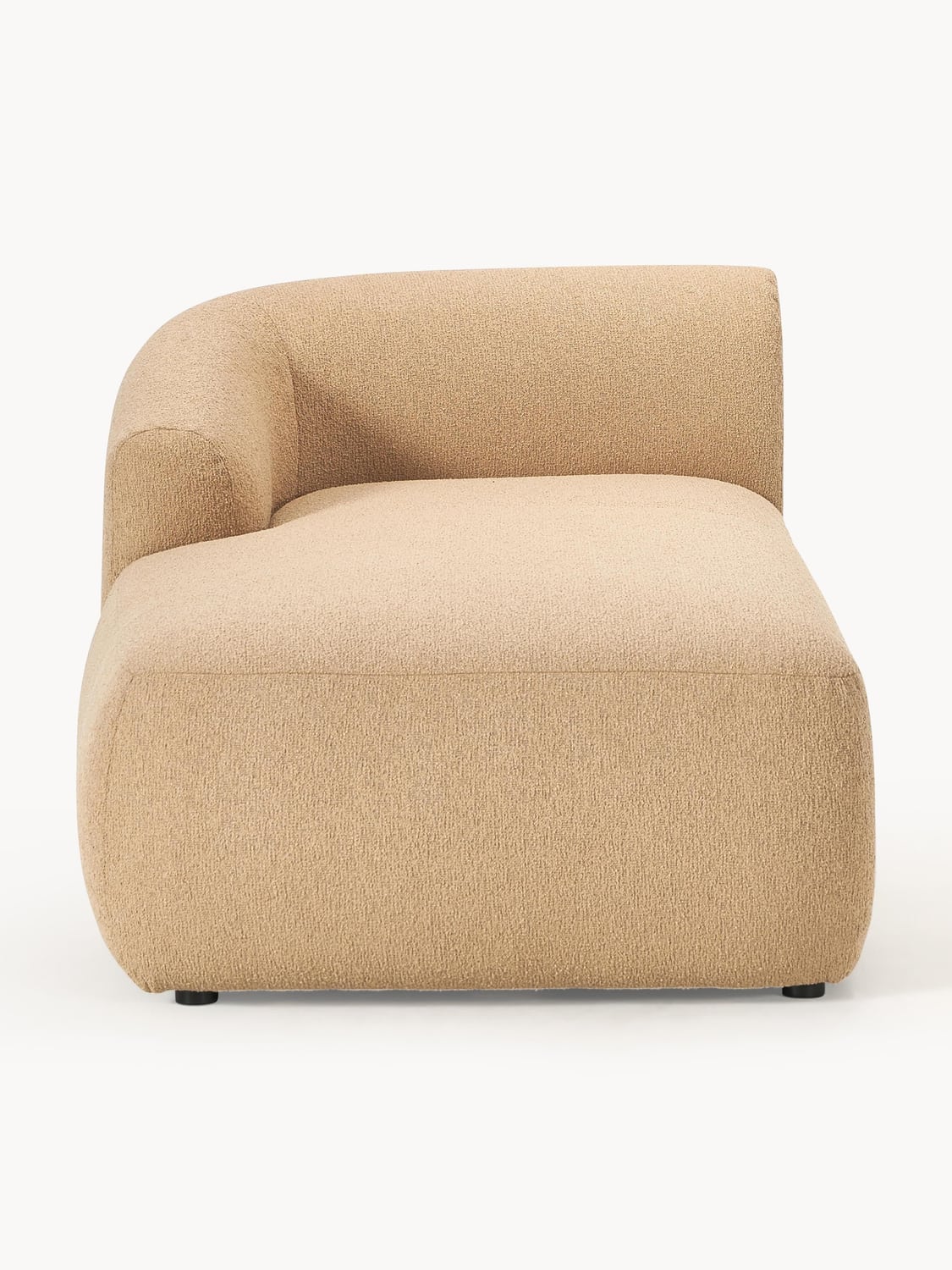 Sofia Bouclé-Chaise-Corner Module — Warm Grey