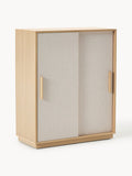 Wisp Wood-Highboard with Upholstered Front — Oatmeal