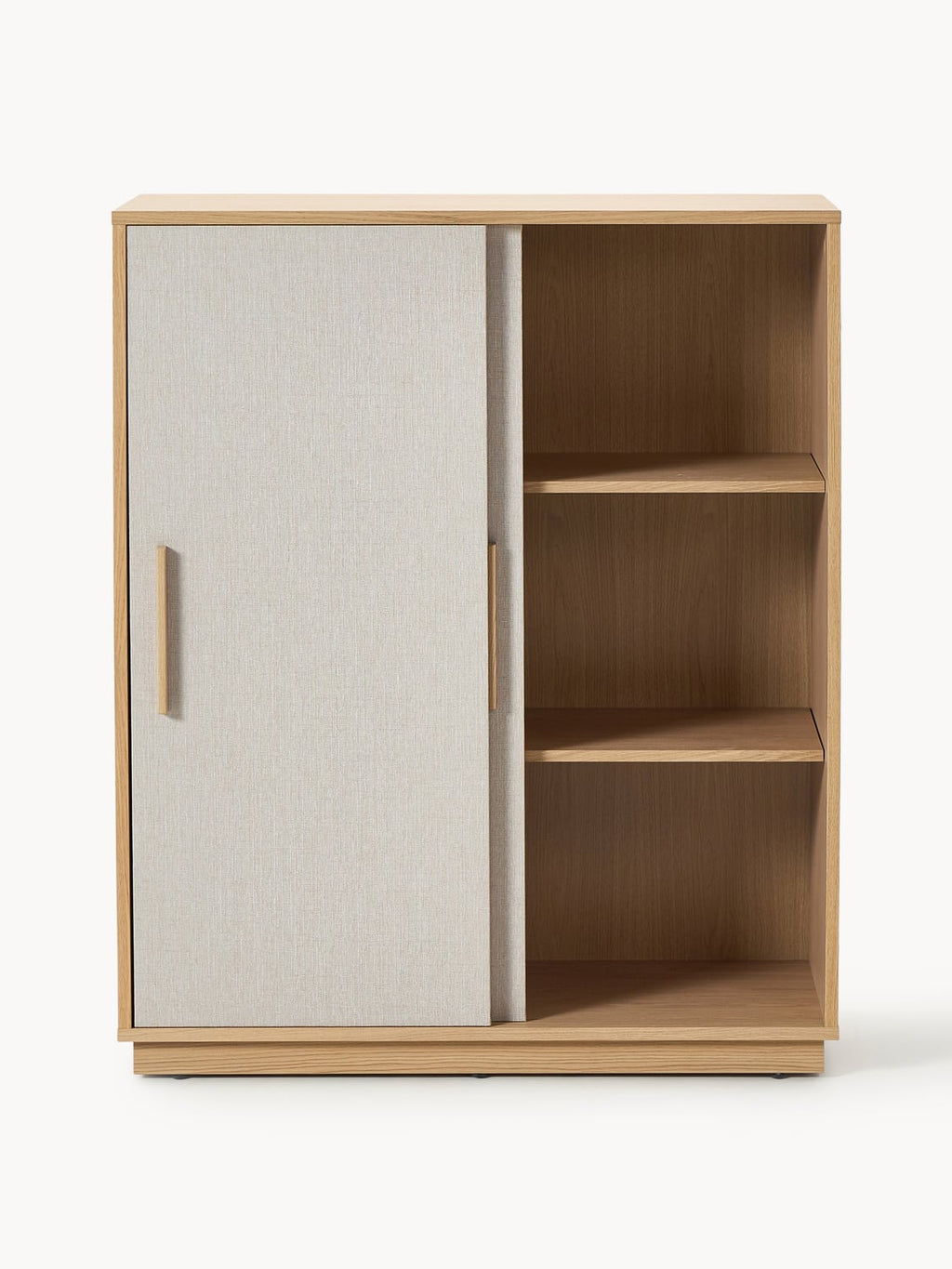 Wisp Wood-Highboard with Upholstered Front — Oatmeal
