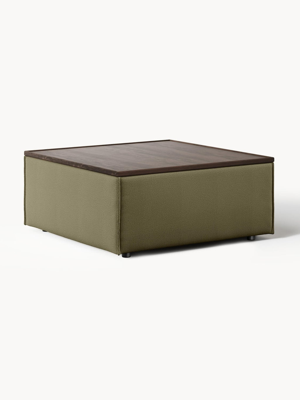 Lennon Sofa Ottoman with Storage — Olive