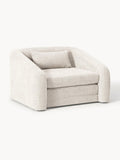 Eliot Sleeper Chair in Teddy Bouclé — Light Grey