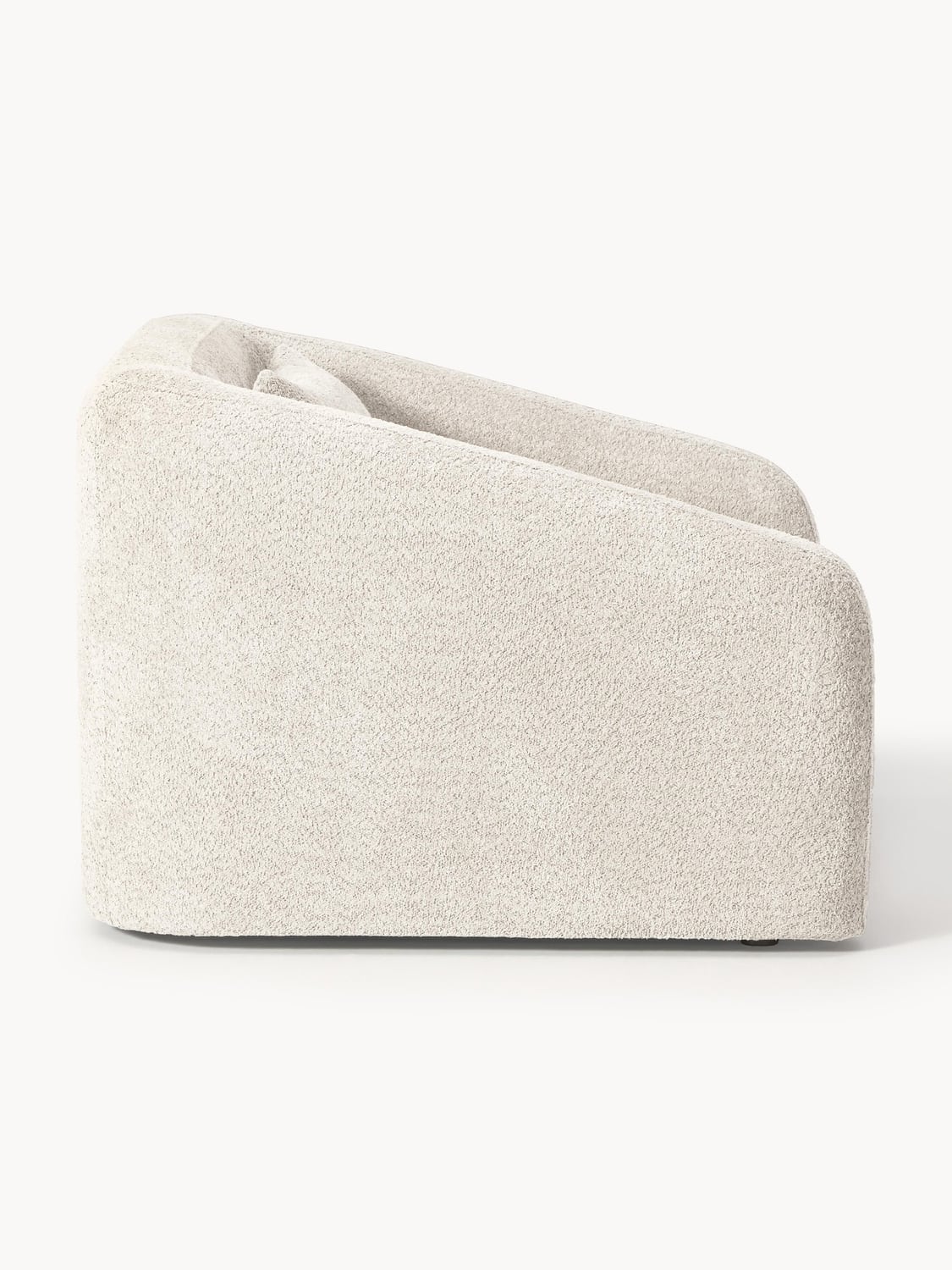 Eliot Sleeper Chair in Teddy Bouclé — Light Grey