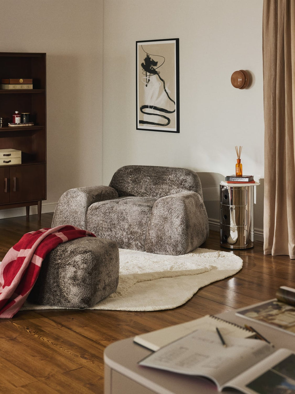 Wolke Teddy Bouclé Lounge Chair