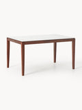 Jackson Dining Table with Table Top in Marble-Look, in various sizes — Oatmeal