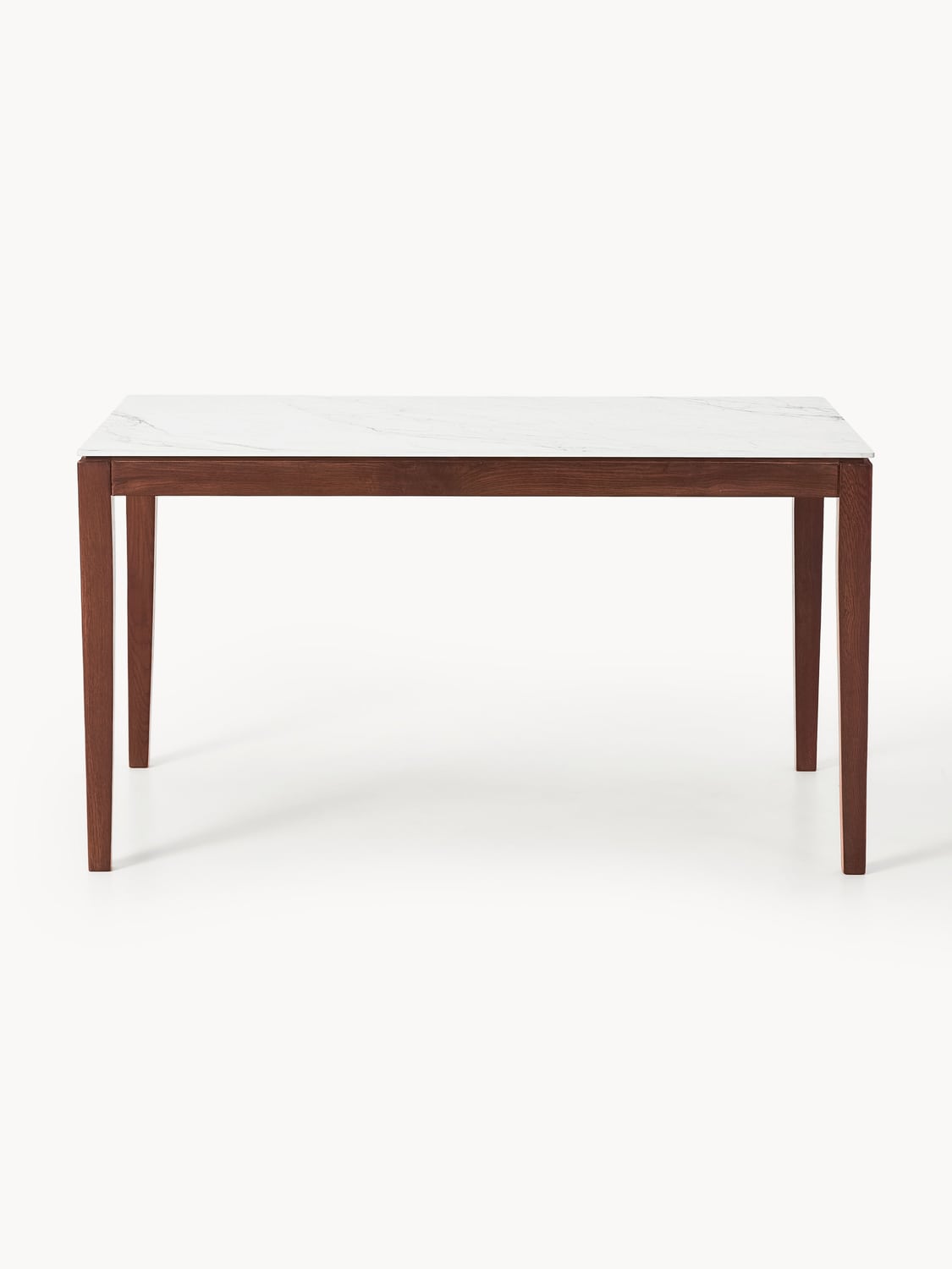 Jackson Dining Table with Table Top in Marble-Look, in various sizes — Oatmeal