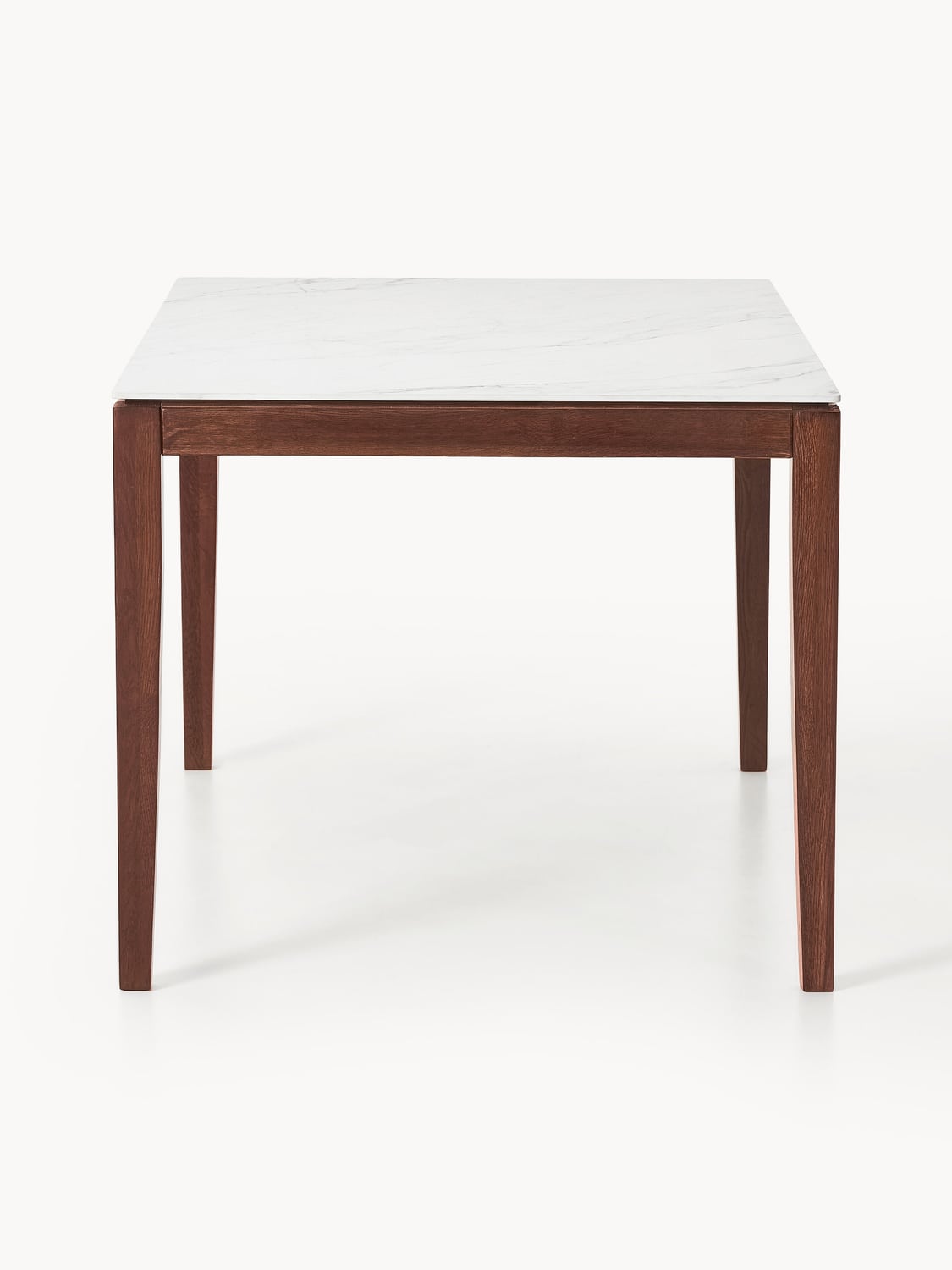 Jackson Dining Table with Table Top in Marble-Look, in various sizes — Oatmeal