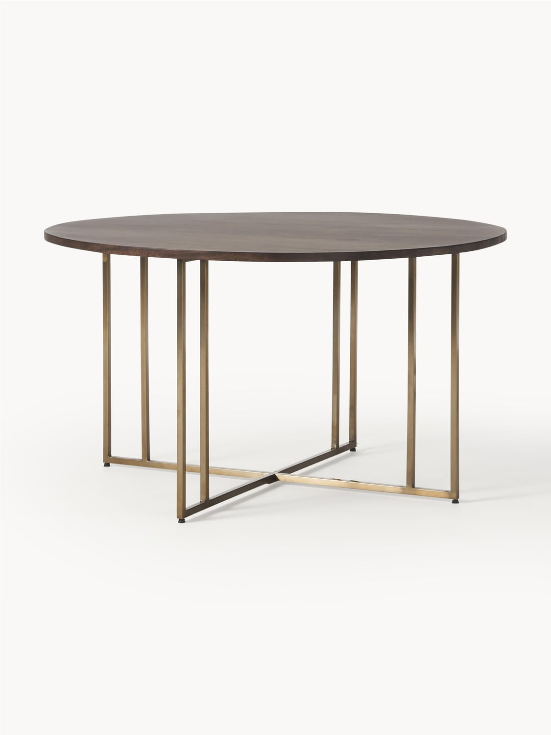 Luca Round Dining Table in Mango Wood, in various sizes — Light Grey