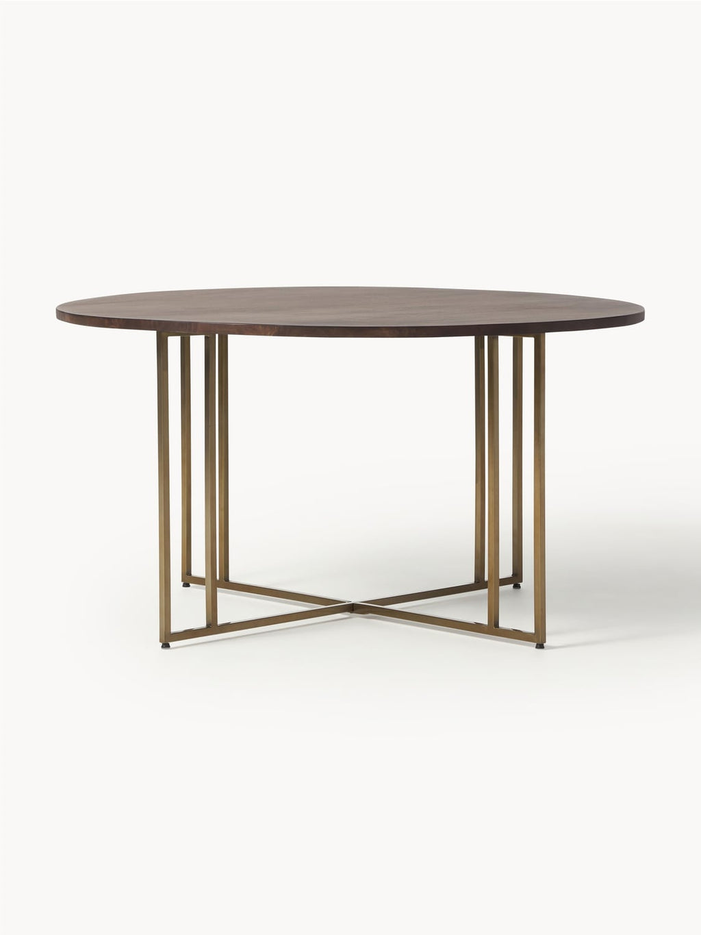 Luca Round Dining Table in Mango Wood, in various sizes — Light Grey