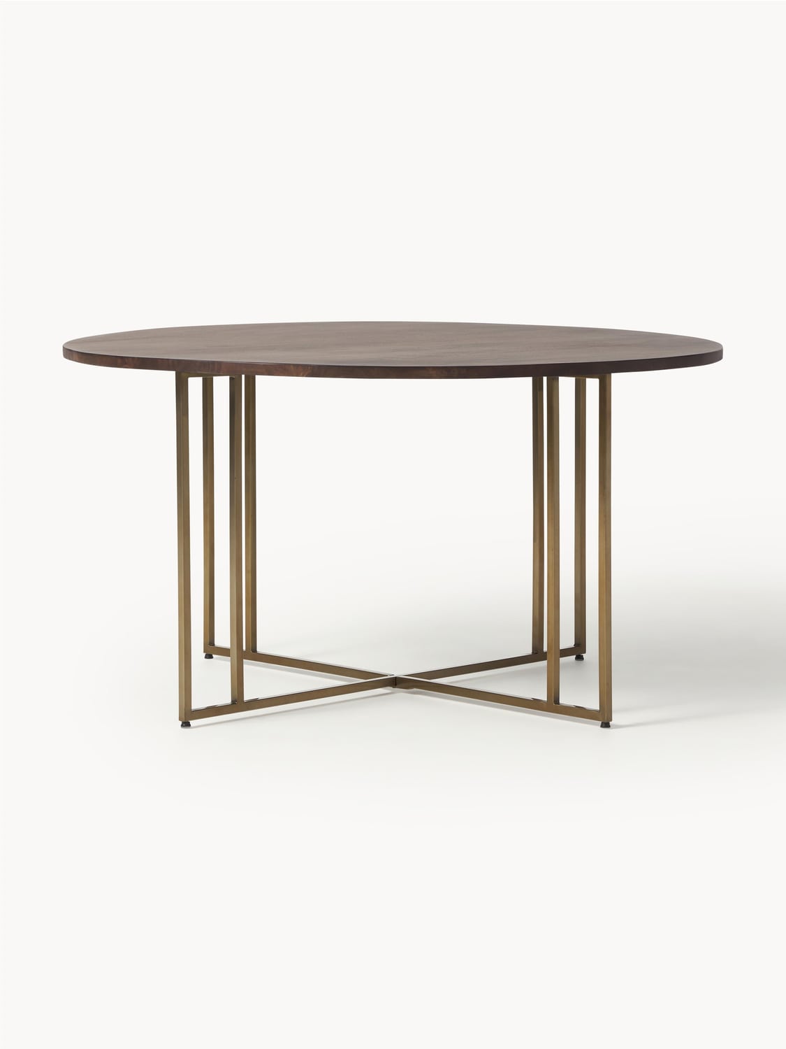 Luca Round Dining Table in Mango Wood, in various sizes — Light Grey